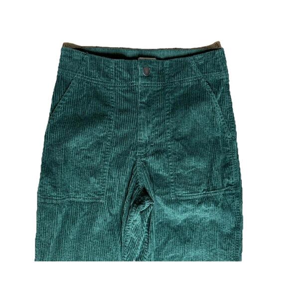 Pact Womens M Green Organic Cotton Corduroy High Rise Straight Leg - Picture 3 of 8